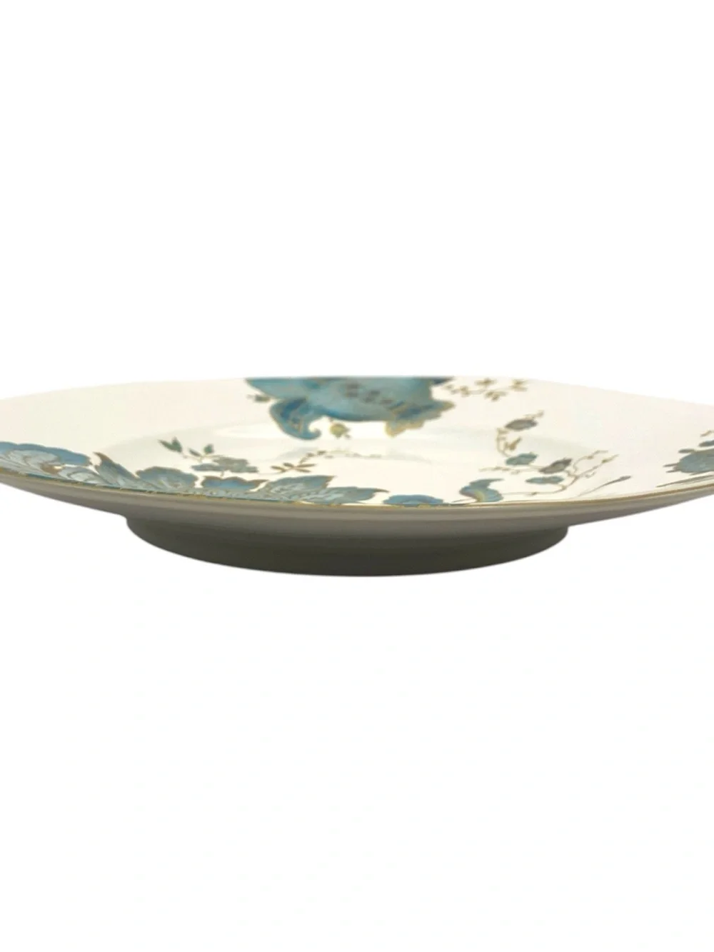 Eliza Teal Salad Plate 8.75” Peacock Floral Porcelain NWOT Boho Teal